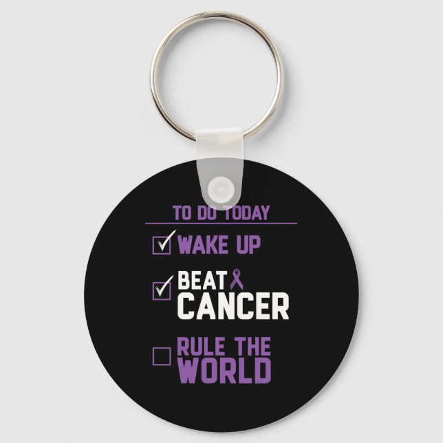 Beat Cancer - regel i världen Nyckelring (Framsida)