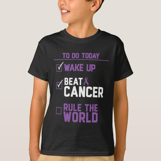 Beat Cancer - regel i världen T Shirt (Framsida)