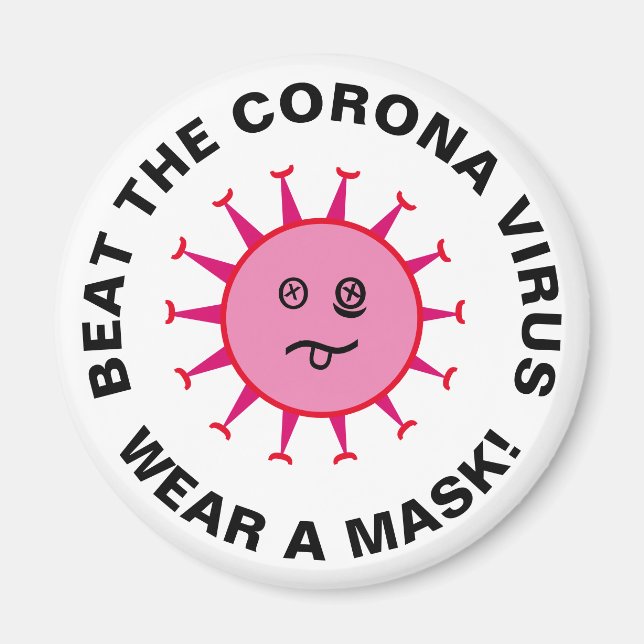 Beat Corona Virus Magnet (Framsidan)