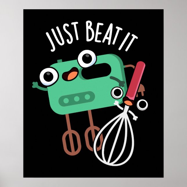 Beat det så roligt att Baking Pun Mörk BG Poster (Framsidan)