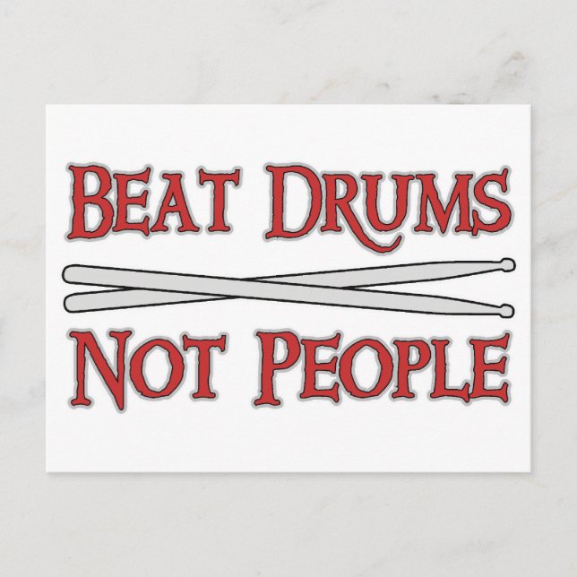 Beat Drums Vykort (Framsida)