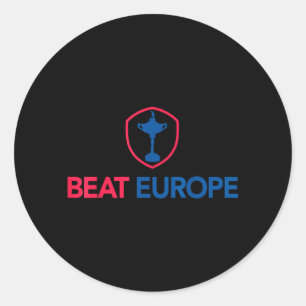 Beat Europe Golf Tournament Stolt Golfare Runt Klistermärke