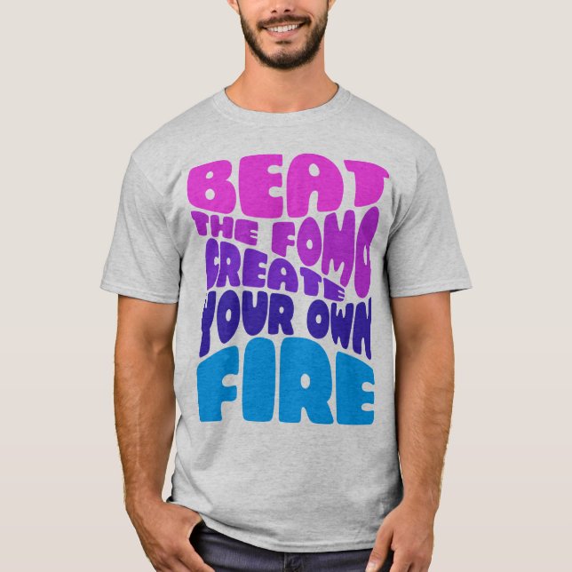 Beat formen - rosa lila typografi t shirt (Framsida)