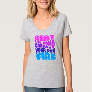 Beat formen - skrynklig lila typografi t shirt