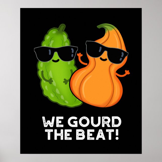 Beat Funny Veggie Pun-Mörken BG Poster (Framsidan)