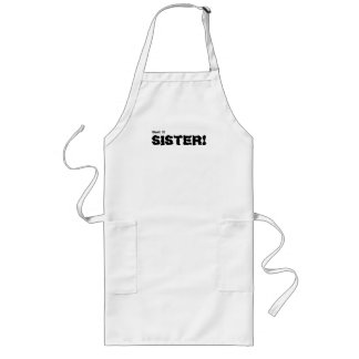Beat it Sister Apron Långt Förkläde