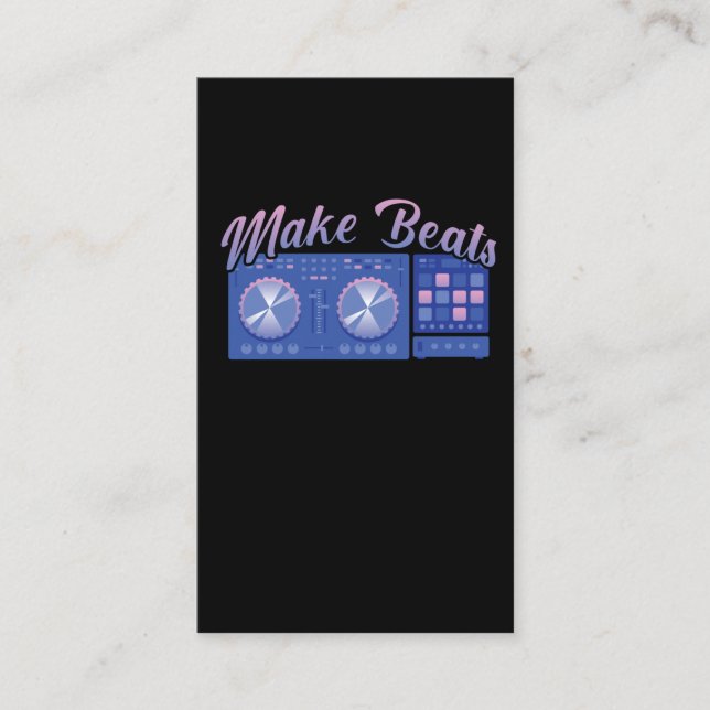 Beat Maker DJ Music Producer Disco Audio Producent Visitkort (Framsida)