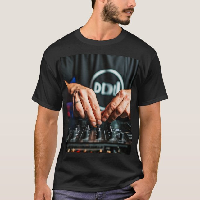Beat Master: Ljud Wave DJ T Shirt (Framsida)