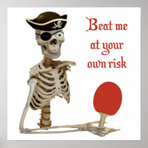 Beat Me Pirat Ping Pong Poster