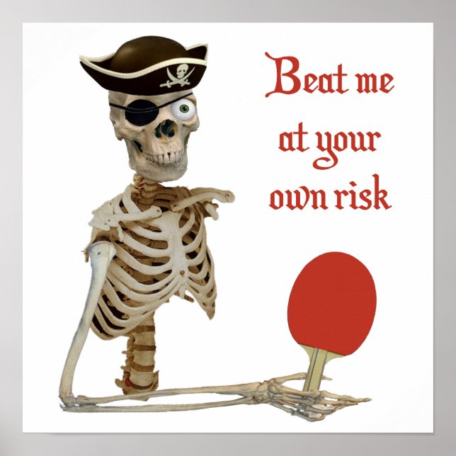 Beat Me Pirat Ping Pong Poster (Framsidan)