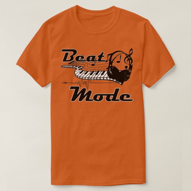 Beat Mode Music Lover Producer DJ Design  T Shirt (Design framsida)