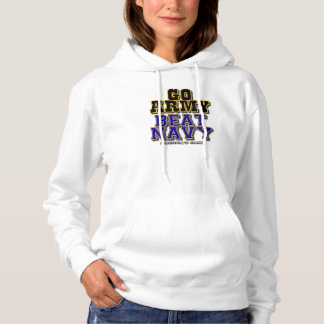 Beat Navy Hoodie, damernas vita armé Tee Shirt