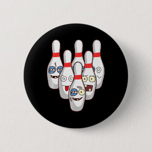 Beat Up Bowling Stift Cute Duckpins som spelar te Knapp