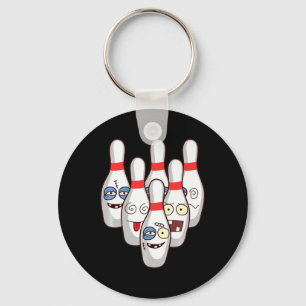 Beat Up Bowling Stift Cute Duckpins som spelar te  Nyckelring