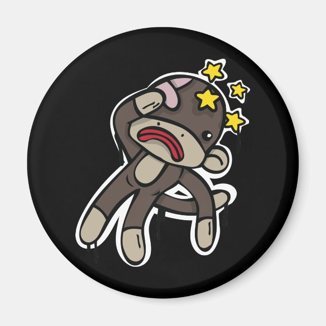 Beat upp SOCK MONKEY Magnet (Framsidan)