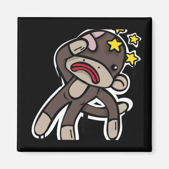 Beat upp SOCK MONKEY Magnet (Framsidan)