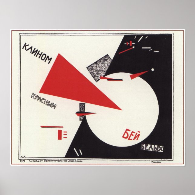 Beat Whites med Red Wedge 1920 Civil Krig Poster (Framsidan)