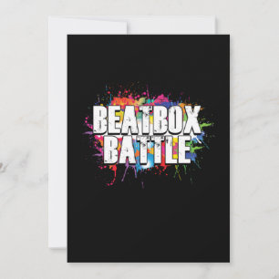 Beatbox Battle Graffiti Beatboxer DJ Rap Hiphop Gi Inbjudningar