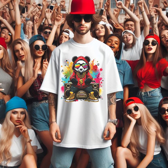Beatbox Panda: Grooving i Stil T Shirt (Skapare uppladdad)