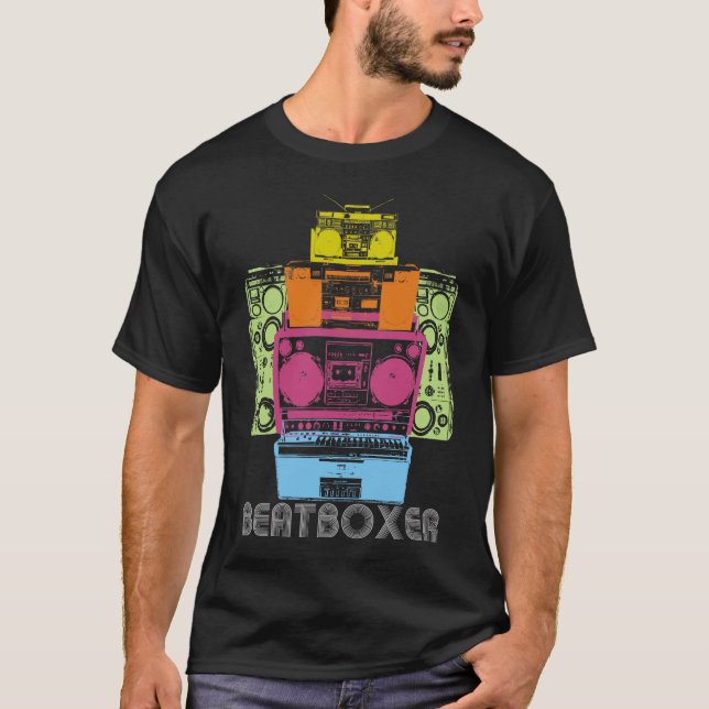 BeatBoxer 80-tal DJ Tee Shirt (Framsida)