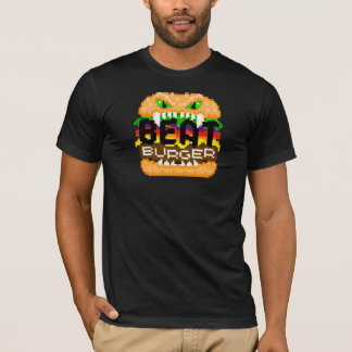 Beatburger bitor drar tillbaka skjortan för t-shirt