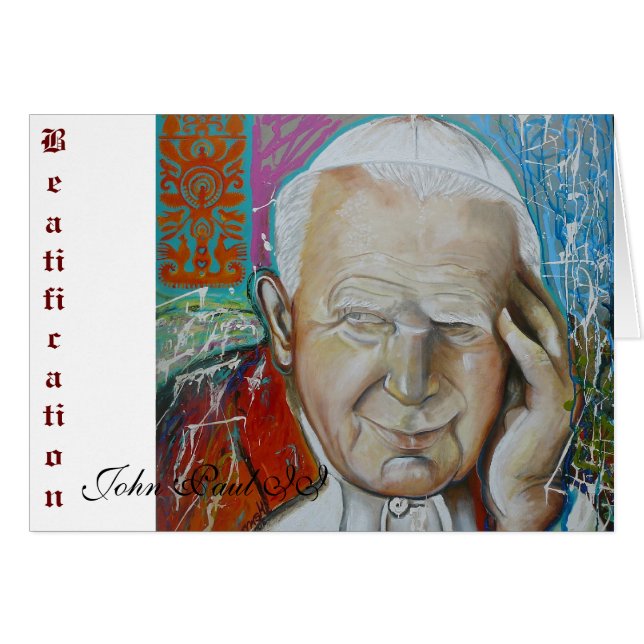 Beatification John Paul II Hälsningskort (Framsidan Horizontal)