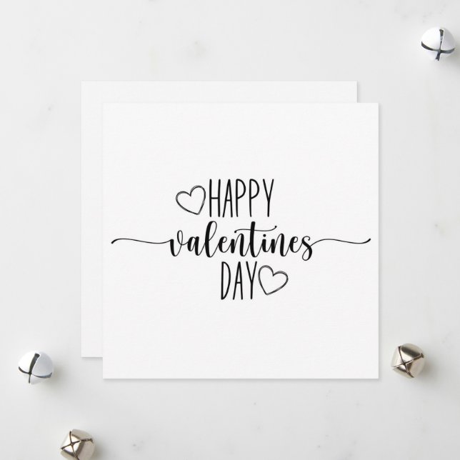 Beatifull minimalist editable valentine card julkort (Fram/Back In Situ)