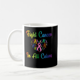 Beating Cancer, Fighting Cancer Färg, Cancer Awa Kaffemugg