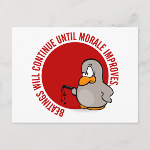 Beatings fortsätter tills moralen har förbättrats vykort