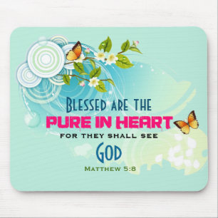 Beatitude Quote with Butterflies and Blommars Musmatta