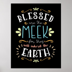 Beatituder, välsignade är Meek Poster