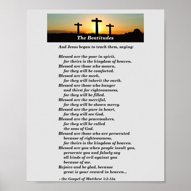 Beatituderna Poster av Jesus (Framsidan)