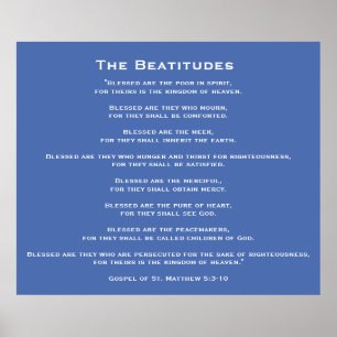 Beatitudes av den Jesus affischen Poster