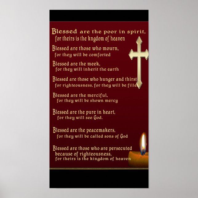 Beatitudes Christian gifts Poster (Framsidan)