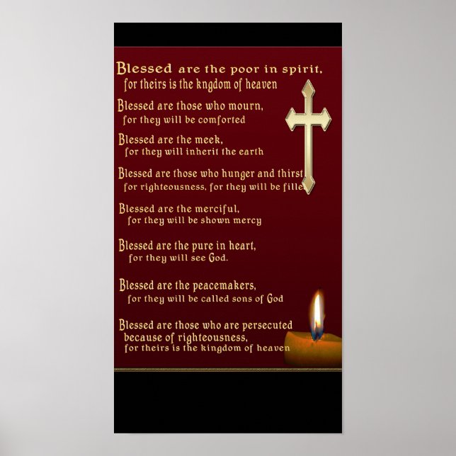 Beatitudes Christian gifts Poster (Framsidan)
