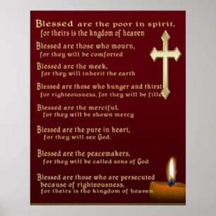 Beatitudes Christian poster