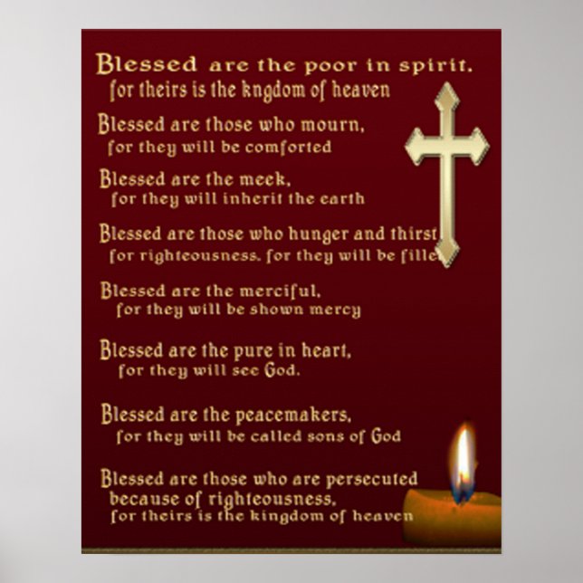 Beatitudes Christian poster (Framsidan)