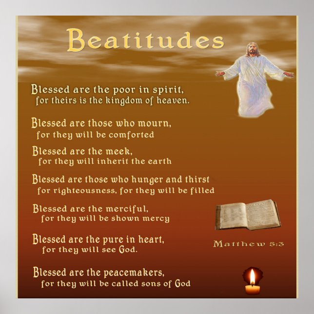 Beatitudes Christian poster (Framsidan)