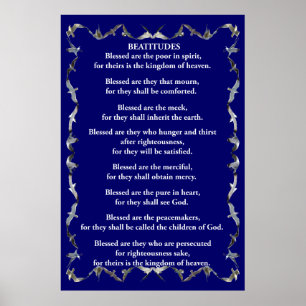 Beatitudes flighten Fiskmås Gräns Poster