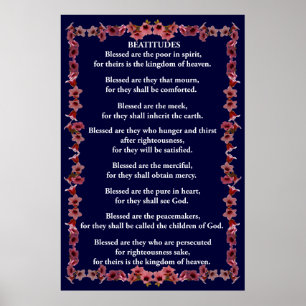 Beatitudes i Träd Bell Ram Poster