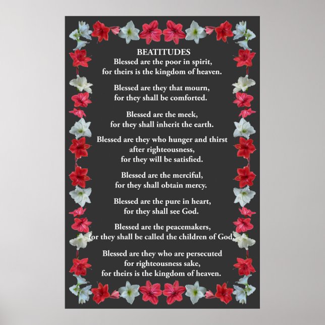 Beatitudes in an Amaryllis Ram Poster (Framsidan)