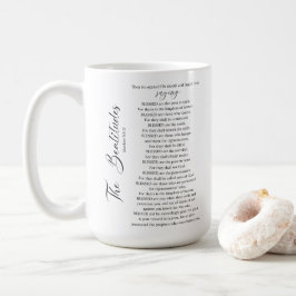 Beatitudes Matthew 5:2-12 Bible Scripture Kaffemugg