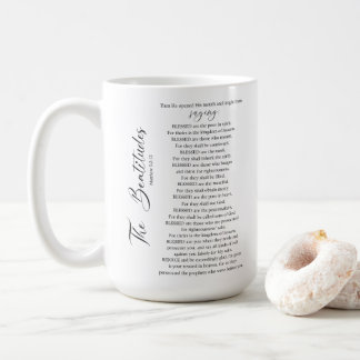 Beatitudes Matthew 5:2-12 Bible Scripture Kaffemugg
