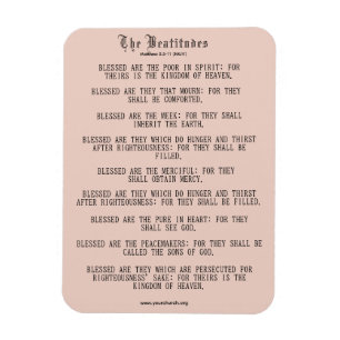 Beatitudes Matthew 5:3-11 NKJV Magnet