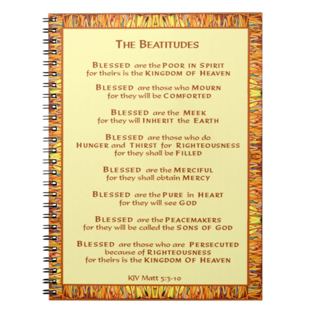 Beatitudes Notebook Anteckningsbok (Framsidan)