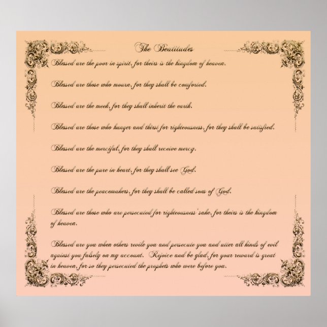 Beatitudes Poster (Framsidan)