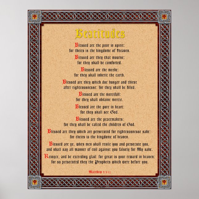 Beatitudes Poster (Framsidan)