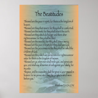 Beatitudes Poster (Sanibel Surfa)