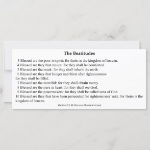Beatitudes Prayer Card