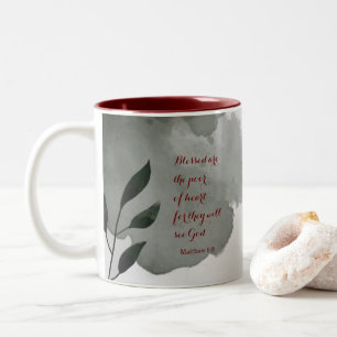 Beatitudes Scripture Verse 5:8 Två-Tonad Mugg